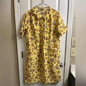 Vintage JCPenney Yellow Mushroom Print Women’s Robe